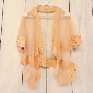 COPY - Forever 21 Cottagecore open front lace/mesh shirt